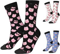 Chaussettes fantaisie amusantes pour les amateurs de cochon rose, motif cochon mignon, chaussettes décontractées pour homme et femme, Cool Pig, taille unique