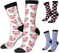Chaussettes fantaisie amusantes pour les amateurs de cochon rose, motif cochon mignon, chaussettes décontractées pour homme et femme, cochon, taille unique