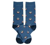 Chaussettes fantaisie pour homme et femme | Amusantes et originales | Coton brodé avec motifs rétro et modernes, Camper Bleu, 41-45