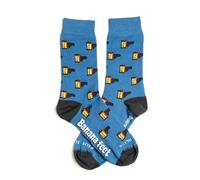 Chaussettes fantaisie pour homme et femme | Amusantes et originales | Coton brodé avec motifs rétro et modernes, Film Bleu, 36-40
