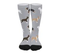 Chaussettes fantaisie pour homme et femme Motif Bull Terrier, Race de chien Bull Terrier, taille unique