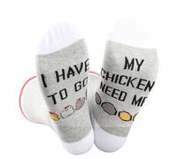 Chaussettes fantaisie pour les amateurs de jeux vidéo - Cadeau inspiré du jeu vidéo - Motif poulets, Poules, Taille unique