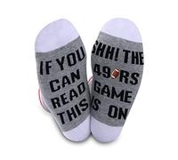 Chaussettes fantaisie pour les fans de jeu 49ers - Gris - Medium