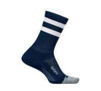 Chaussettes Feetures Elite Light Cushion Mini Crew Bleu Blanc, Taille L