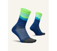 Chaussettes Feetures Elite Light Cushion Mini Crew bleu marine vert citron - L