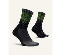 Chaussettes Feetures Elite Light Cushion Mini Crew noir vert citron - M
