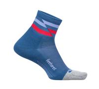 Chaussettes Feetures Elite Light Cushion Quarter Bleu Gris, Taille S