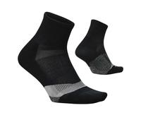 Feetures Elite Light Cushion Quarter Solid - Chaussettes de Sport à Compression ciblée - Nouveau Noir, Moyen (1 Paire)