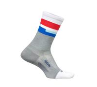 Chaussettes Feetures Elite Ultra Light Mini Crew Gris Blanc, Taille L