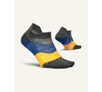 Chaussettes Feetures Elite Ultra Light No Show Tab gris foncé bleu jaune - L