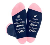 Chaussettes Femme 39-42 Chaussette Drole Cadeau Fête Des Mères Et Fête Des Grand-Mères Grand-mere Chaussettes Personnalisées Cadeau Noel Anniversaire Saint-valentin Paques Travail Retraite Pas Cher