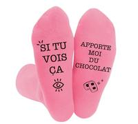 Chaussettes Femme 39-42 Rigolotes Humour Cadeau Femme Anniversaire Maman Collegue Ami Frere Soeur Copine Jeune Fille Garcon Cadeau Noel Saint-valentin Paques Travail Retraite Echocolat Chaussettes