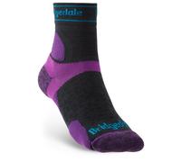 Chaussettes femme Bridgedale UL T2 MS 3/4 Crew Women's Taille de chaussures: 41-43 / Couleur: noir / violet