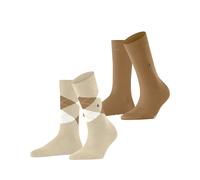 Burlington Everyday Mix Multipack W So coton fantaisie lot de 2 paires, Chaussettes Femme, Beige Cream 4011, 36-41