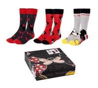 Disney Chaussettes Minnie Mouse – Lot 3 paires longues 35–41 gris/rouge/noir/jaune