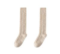 Chaussettes Femme Chaussettes Chaudes Femme Chaussettes Thermiques Femme Automne-Printemps, Hautes en Laine Épaisse Couleur Avoine, Motifs Sobres, Élégantes Et Très Isolantes