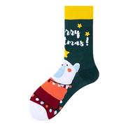 Chaussettes Femme Chaussettes Chaudes Femme Chaussettes Thermiques Femme Imprimées Fêtes, Mi-Longues, Chaudes Et Stylées, Parfaites pour Noël, Saint-Sylvestre Ou Cadeaux