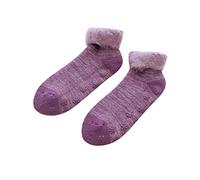 Chaussettes Femme Chaussettes Chaudes Femme Chaussettes Thermiques Femme pour Tous Les Jours Hiver Courtes en Polaire Antidérapantes Parfaites pour Le Sol Intérieur Ou Nuits Froides