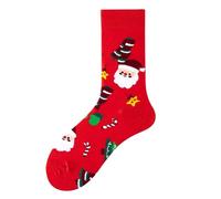 Chaussettes Femme Chaussettes Chaudes Femme Chaussettes Thermiques Femme Toutes Les Saisons Imprimées Fêtes Mi-Longues Chaudes Et Stylées Parfaites pour Noël Saint-Sylvestre Ou Cadeaux
