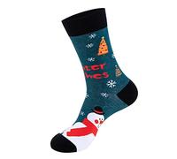 Chaussettes Femme Chaussettes Chaudes Femme Chaussettes Thermiques Femme Toutes Les Saisons Noël Imprimées Mi-Longues Coupe-Vent Tendance Festive pour Sorties Ou Tenues Cocooning