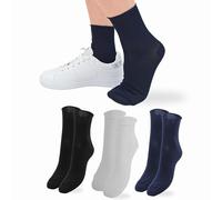 Chaussettes Femme Coton Sans Élastique 6 Paires Chaussettes Femme Courtes made in italy (FR/ES, Alpha/lettres, Taille unique, Taille normale, Taille normale, 520-3 Paire ASS Classic)