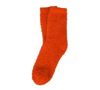 Chaussettes femme épaisses gris anthracite à texture bou La paire présente une surface sombre très texturée et une tige courte, avec un aspect moelleux visible sur les deux pièces