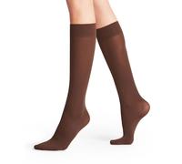 FALKE Pure Matt 50 DEN W KH semi-opaques unies 1 paire, Chaussettes longues Femme, Marron (Brenda 5179) nouveau - écologique, 35-38