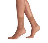 FALKE Shelina 12 DEN W So ultra-transparentes unies 1 paire, Chaussettes Femme, Marron Hazel 5187, 35-38