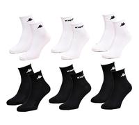 Chaussettes Femme Kappa Quarter Pack De 6 Paires ( 3 Noires/3 Blanches)