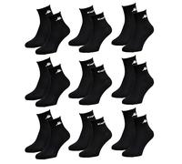 Chaussettes Femme Kappa Quarter Pack De 9 Paires Noires