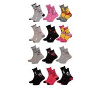 OZABI - Chaussettes femme LICENCE Fantaisie-Assortiment modèles photos selon arrivages- Pack de 6 paires Surprise Winnie l'Ourson 36/41