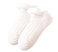 Chaussettes femme noires à revers blanc volanté, paire à tige courte | noire texturée à tige courte, soulignée par un revers blanc volanté qui forme un contraste visible autour de la chev