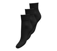 ONLY Sock 3-Pack Onltine Heart Lot de 3 Paires de Chaussettes de Tennis AC Noos, Noir, Taille Unique Femmes