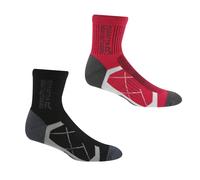 Regatta Outdoor Active Socks 2 Pairs Rouge,Gris EU 39-42 Femme