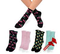 Chaussettes femme sans élastique, chaudes coton chaussette courte mode Made in Italy
