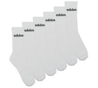 Chaussettes femmes adidas Linear Crew Socks Cushioned Socks 6 Pair Pack Blanc S