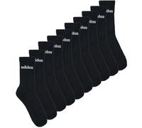 Chaussettes femmes adidas LINEAR CUSHIONED CREW SOCK 10 PAIR PACK Noir L