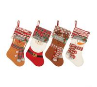 Chaussettes festives avec motifs de Noël traditionnels, confortables pour un usage quotidien et fabriquées à partir de tissu, faciles à entretenir avec des méthodes de nettoyage simples
