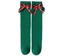 Chaussettes festives en coton pour filles - Design respirant pour temps froid - Couverture mi-mollet - Longue durée de vie, I, taille unique