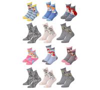 Chaussettes Fille Licence Pack De 12 Paires Surprise Pack 12 Les Princesses