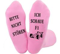 Chaussettes Formule 1 avec inscription en allemand « Bitte Nicht Stören Ich Schaue F1 » - Cadeau amusant pour homme et femme - Idée cadeau amusante - Chaussettes unisexes - Taille moyenne - Pour