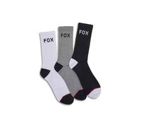 Chaussettes Fox Racing Crew Homme, lot de 3, noir, blanc, gris