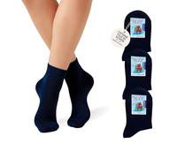 Chaussettes Garçon coton 3 paires chaussettes Enfant coton léger été chaussettes fabriquées en Italie (FR/ES, Numérique, 23, 25, Taille normale, Bleu 3 paires)