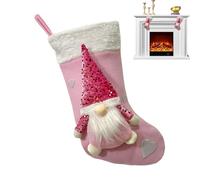 Chaussettes Gnome Décorations de Noël - Chaussettes de Noël Mignonnes Sacs de bonbons | Ornements de sapin de Noël réutilisables, pendentifs élastiques sans visage, chaussettes de Noël familiales pour