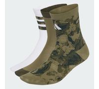 CHAUSSETTES GRAPHIQUES CAMO JUNIOR GARÇONS (3 PAIRES) Olive Strata / Olive Strata / White 34-36
