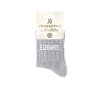 STC Chaussettes Élégante grises à paillettes