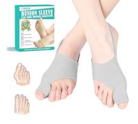 Chaussettes Hallux Valgus,Bunion Corrector,Correcteur Attelle avec Silicone Coussinet talon,Protection Hallux Valgus,Séparateurs D'Orteils,Correcteur Gros Orteil pour Hommes et femmes(Gris,L)