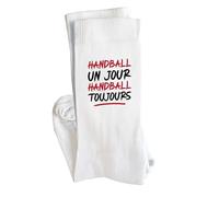 Chaussettes Handball toujours | Socks | Taille 41-45 | Idée Chaussettes Personnalisées Cadeau Fête Original Famille Travail Départ Collègue Retraite Noël.