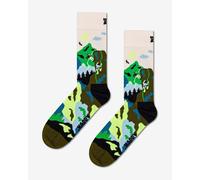 Chaussettes Happy Socks Climbing vert blanc crème - 41-46