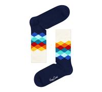 Happy Socks Chaussettes Faded Diamond Coton Homme Femme Marine 41-46